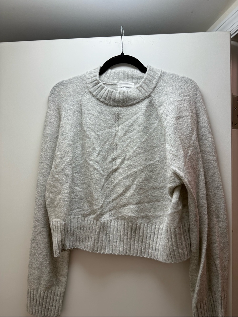 Cozy Crewneck Women's Sweater in Light Gray
